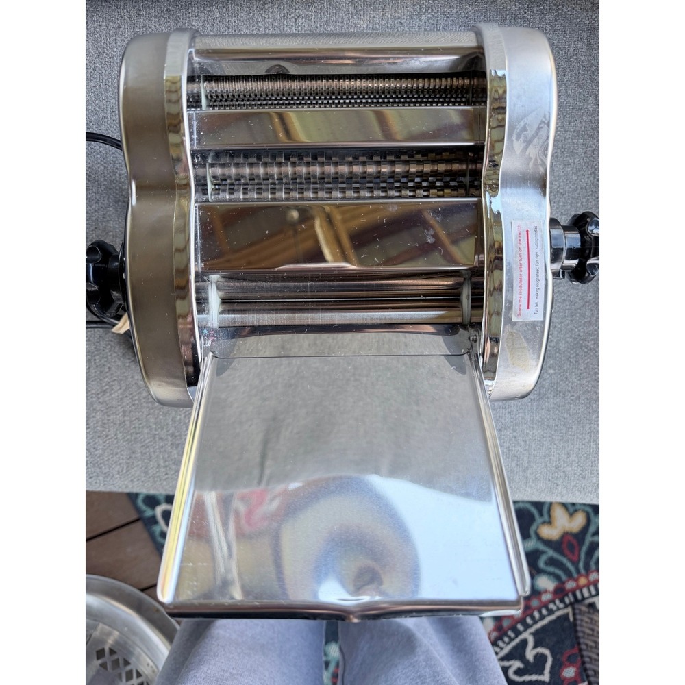 Newhai Electric Pasta Maker Machine Unisex OS Silver Excellent Stainless Steel - Picture 6 of 12